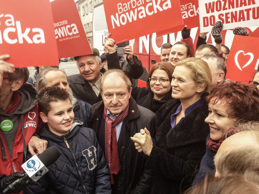 Barbara Nowacka podczas kampanii wyborczej (fot.:sld.org.pl)