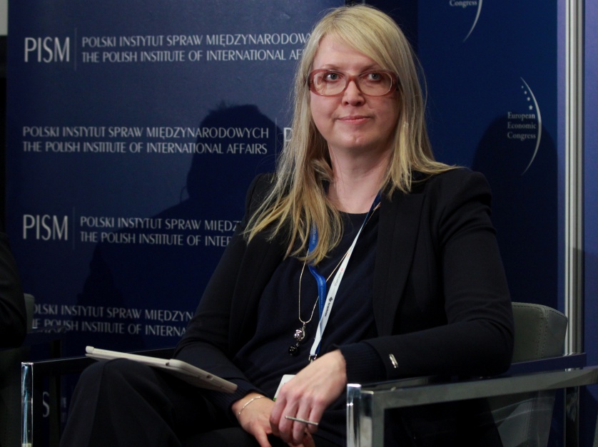 Beata Jaczewska, dyrektor wykonawczy Międzynarodowego Funduszu Wyszehradzkiego. Pracuje pod nadzorem czterech ministrów spraw zagranicznych państw tworzących V4. Fot. PTWP