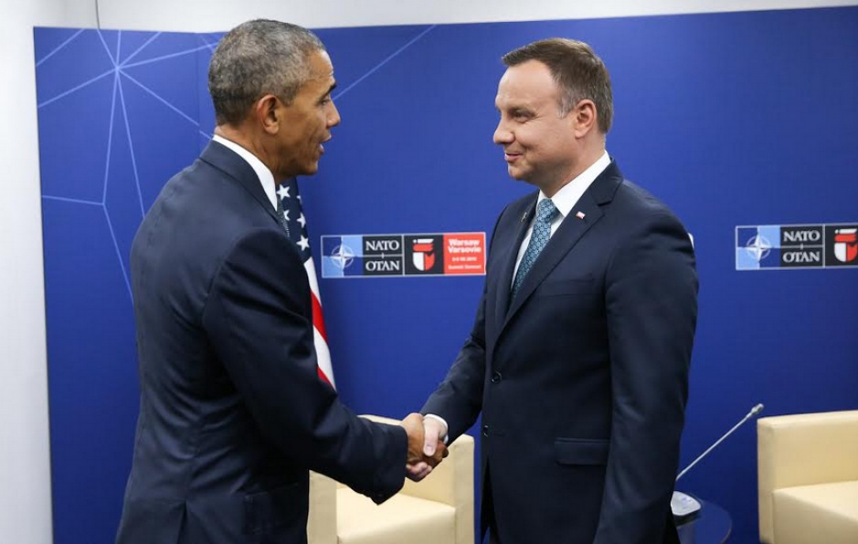 Andrzej Duda i Barack Obama na szczycie NATO w Warszawie, źródło: twitter.com/prezydentp