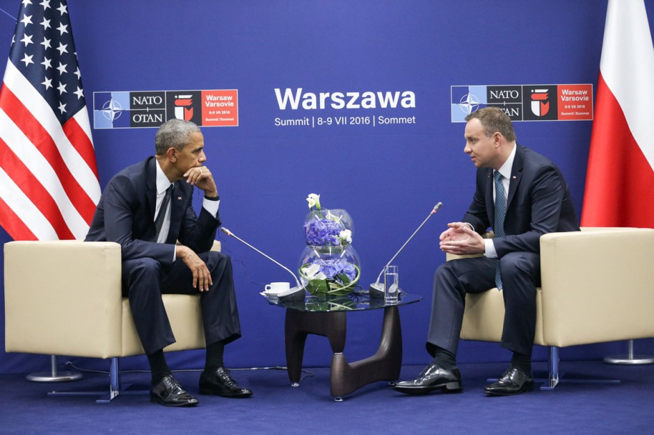 Andrzej Duda na spotkaniu z prezydentem USA Barackiem Obamą (fot. twitter/Kancelaria Prezydenta)