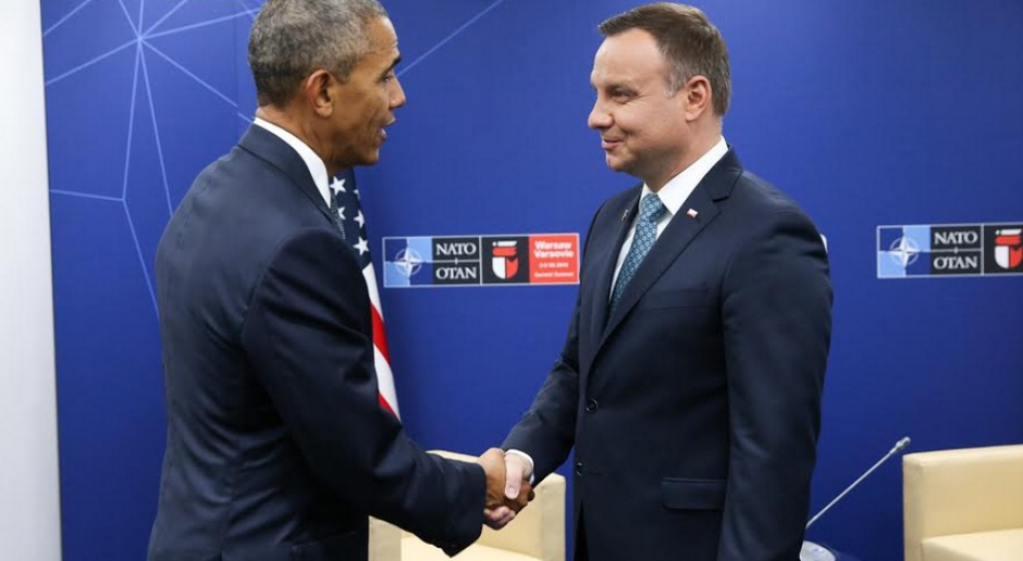Andrzej Duda w Nowym Jorku może ponownie spotkać się z Barackiem Obamą. Ostatni raz politycy rozmawiali na szczycie NATO w Warszawie, źródło: twitter.com/prezydentpl