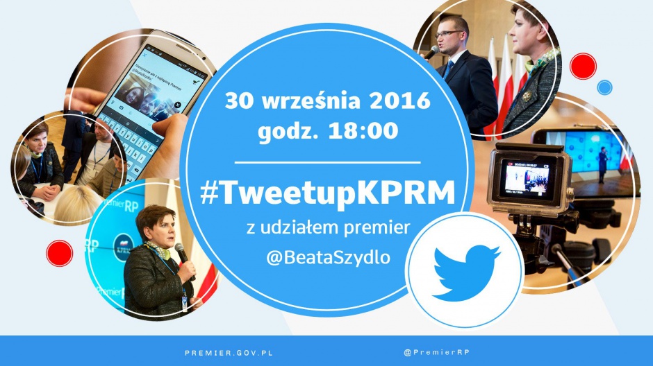 Grafika promująca internetowe spotkanie z premier, źródło: KPRM/Twitter.com