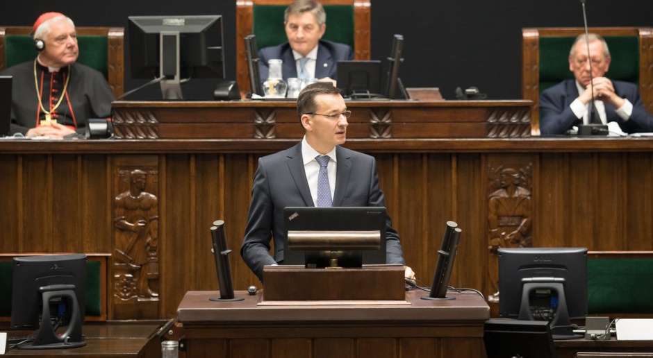 Posłowie opozycji wyczekują propozycji legislacyjnych Mateusza Morawieckiego. Ostatnią jego propozycją była kwota wolna od podatku dla najuboższych, źródło: Kancelaria Sejmu/twitter.com