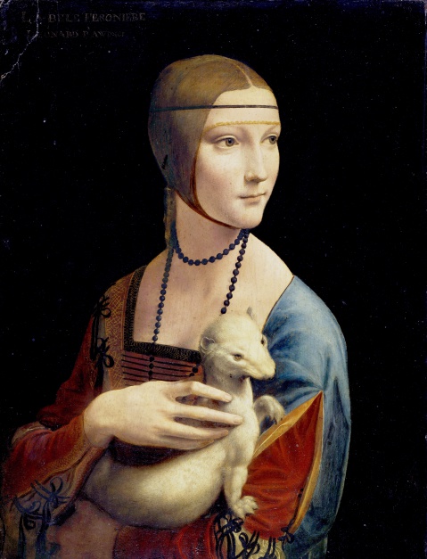 Obraz Leaonarda Da Vinci "Dama z gronostajem" (fot.wikipedia.org/Frank Zöllner)