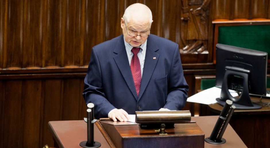 Prezes NBP w czasie wystąpienia inauguracyjnego jego pracę w Banku, źródło: NBP/nbp.pl