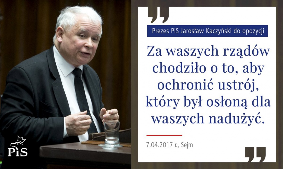 Lider PiS w debacie nad wnioskiem PO, odpowiadał na wcześniejsze wystąpienie przewodniczącego PO Grzegorza Schetyny.(Jarosław Kaczyński, fot.twitter.com/pisorgpl)