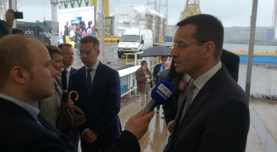 Wicepremier Mateusz Morawiecki w czasie czerwcowej wizyty w Szczecinie, źródło: twitter.com/MR_GOV_PL
