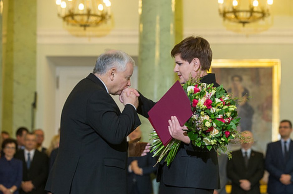 Uroczystość desygnowania Beaty Szydło na premiera (Jarosław Kaczyński i Beata Szydłofot.prezydent.pl)