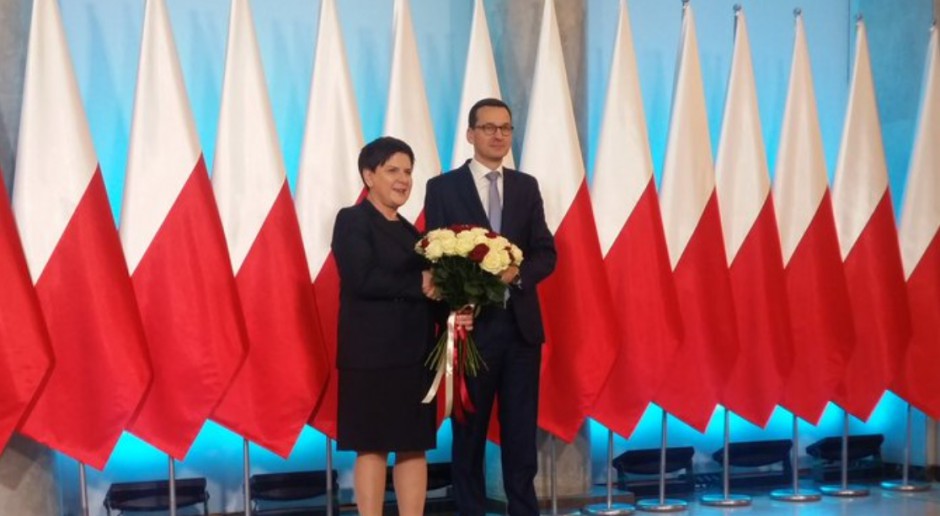 Mateusz Morawiecki oficjalnie powitany w Kancelarii Premiera
