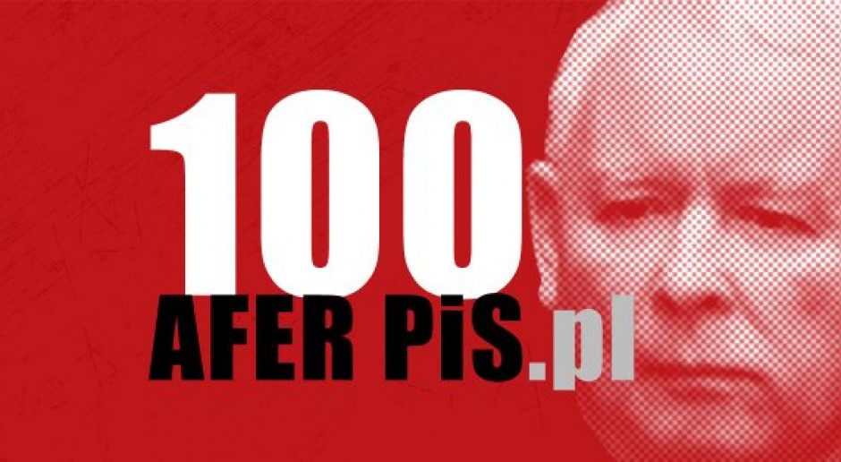 Koalicja Obywatelska uruchomiła stronę internetową "100 afer PiS"